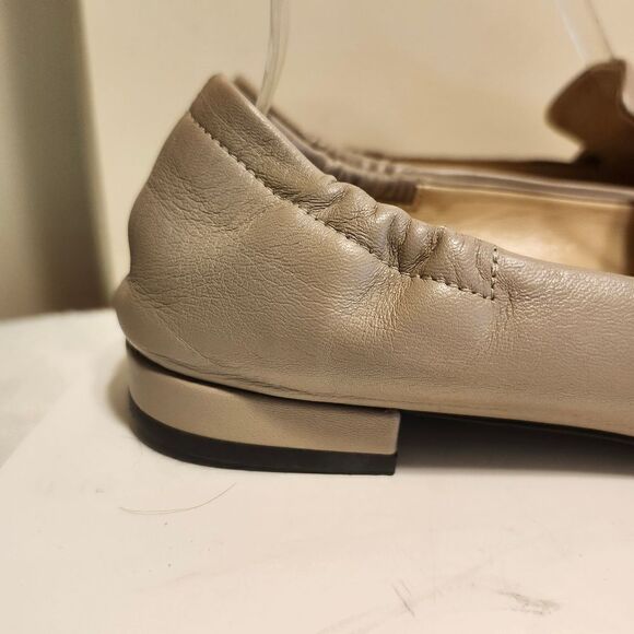 Bruno Magli "Vinny" Taupe Luxe Leather Block Heels Loafers sz. 6.5/37 MSRP $395 - Picture 5 of 7